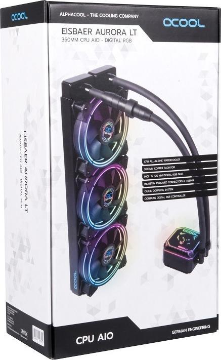 Actual product image Alphacool Eisbaer Aurora LT360 CPU Digital RGB Complete Watercooler