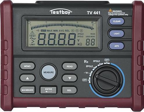 Actual product image Testboy TV 441 digital earth resistance meter (CAT III 300V)