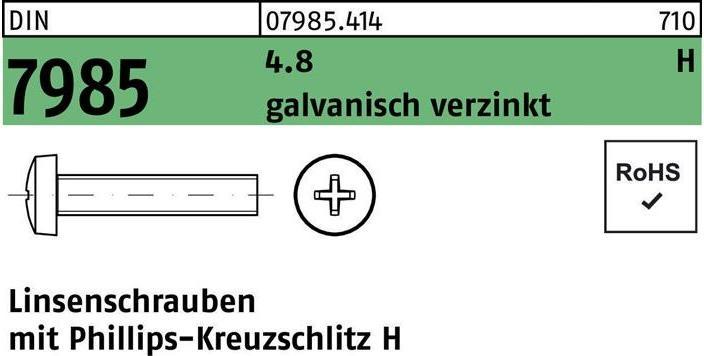 Actual product image DIN 7985/ISO 7045 m.Kreuzschlitz-PH (200 Screws per piece)