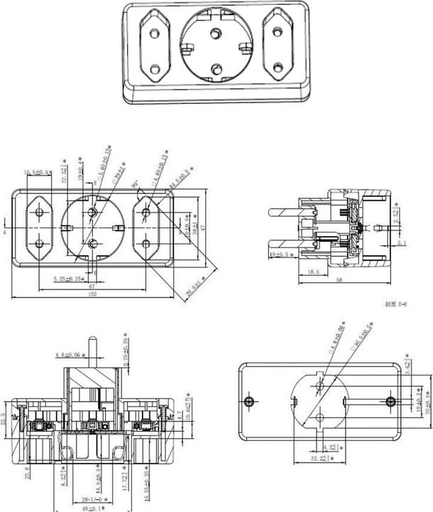 Produktbild Bachmann Multistecker (CEE 7/3, 3 x)
