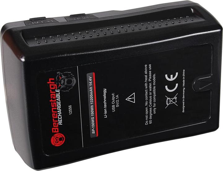 Actual product image Berenstargh Battery for. V-mount Sony BP-190WS (Camera battery)