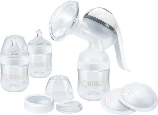 NUK Nature Sense Breastfeeding Set with Temperature Control, for pumping, storing and feeding, white
