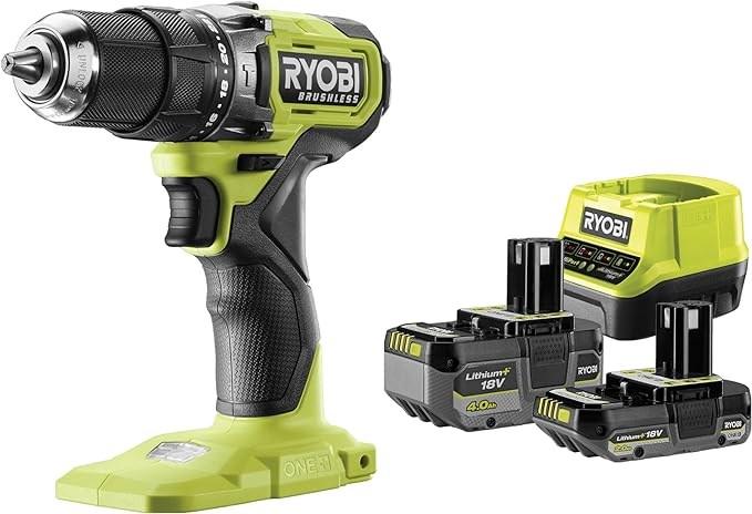 Actual product image Ryobi Cordless hammer drill RPD18BL-2C42S 18V 1*2.0Ah 1*4.0Ah (Battery operated)