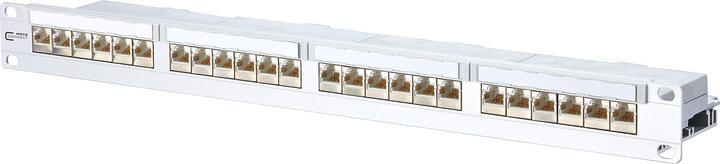 Actual product image Metz Connect BTR E-DAT patch panel 24x8 (8) 1U modular LSA Cat. 6 patch panel Class Ea Link 500 MHz