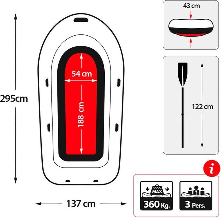 Actual product image Intex Seahawk 3 Set (295 cm, 3 pers.)