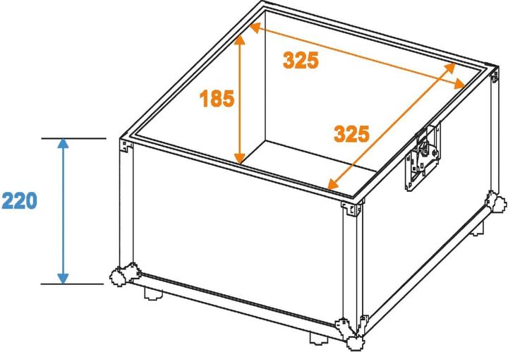 Produktbild Roadinger Platten-Case Profi ALU 50/50 glatt 100LPs (Zubehör)