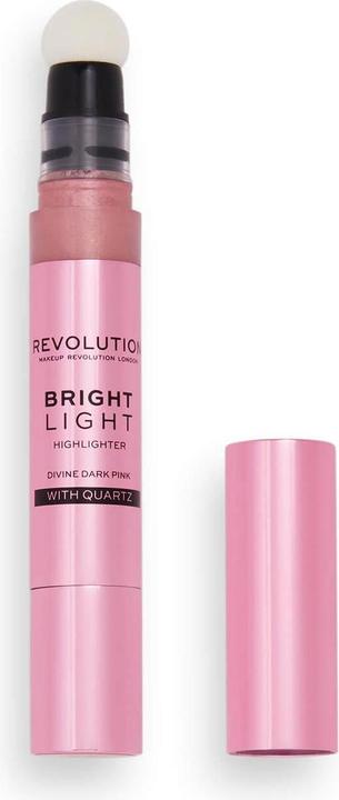 Actual product image Makeup Revolution Bright Light Liquid Highlighter Dark Pink 3ml (Divine Dark Pink, Highlighter)