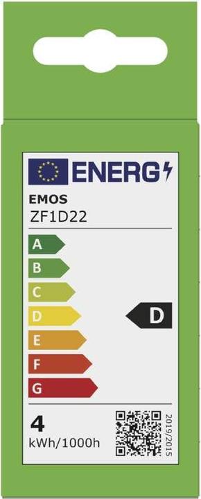 Energie-Label Emos LED Lampe Filament Mini Globe / E14 / 3,4 W (40 W) / 470 lm / Warmweiss (E14, 3.40 W, 470 lm, 1 x, D)