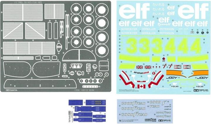 Actual product image Tamiya Tyrrell P34 Six Wheeler (with PE Parts)