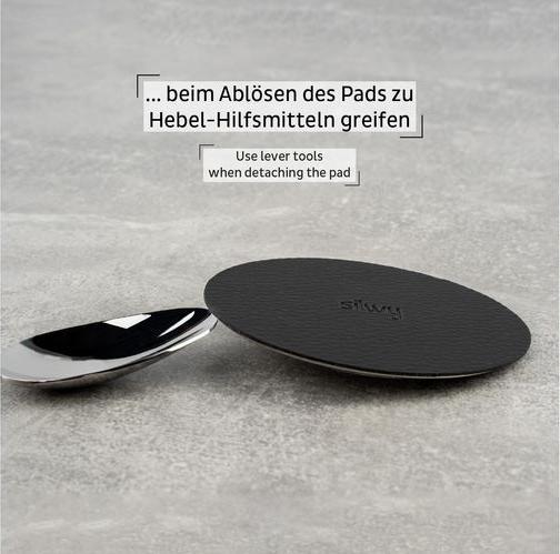 Actual product image Silwy Metal pad Superstrong 1 piece, black, detail colour (1 x)
