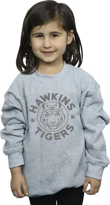 Produktbild Netflix Stranger Things Hawkins Grey Tiger Sweatshirt Mädchen (128)
