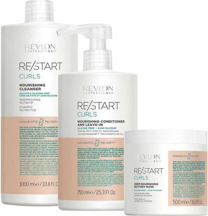 Image du produit Revlon Professional Nettoyant nourrissant Restart Curls 1000 ml (1000 ml, Shampoing liquide)