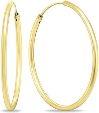 Brilio Silver - Timeless Gold Plated Hoop Earrings EA69Y - Diameter: 4.5 cm