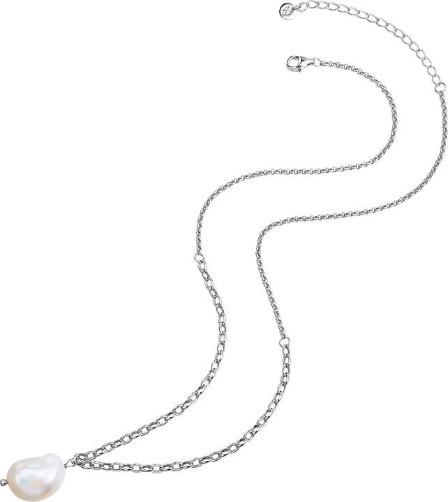 Image du produit Glanzstücke München Femme argent sterling perle d'eau douce de culture argent 40,0 cm chaîne de base + 5,0 cm extension (Argent Sterling, 40 - 45 cm)