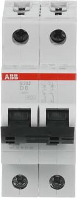 Actual product image ABB S202-D6 Automatic circuit breaker D-Char., 6 kA, 2CDS252001R0061