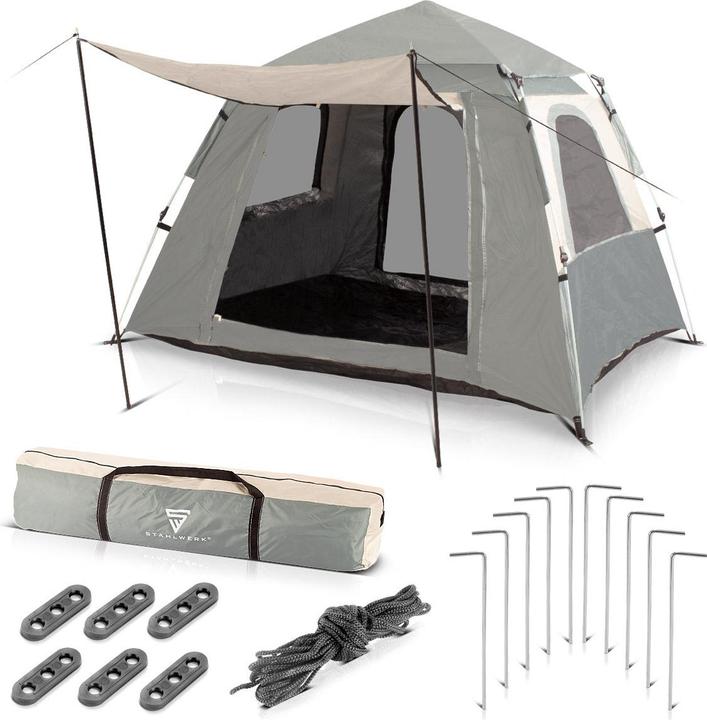 Produktbild Stahlwerk Campingzelt Z-210 ST 210 x 160 cm selbstaufbauendes Pop-Up-Zelt (2.30 kg, 2 Personen)