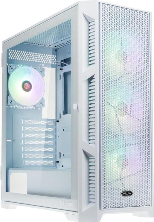 Actual product image Raijintek PONOS Ultra Mesh Midi Tower, Tempered Glass - white (E-ATX, mATX, ATX, Mini-ITX)