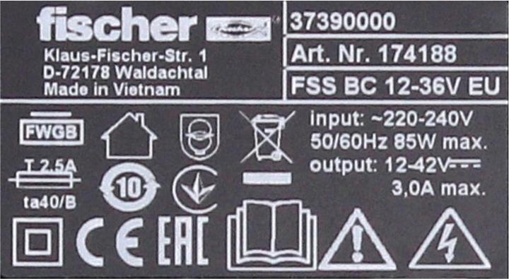 Produktbild Fischer Ladegerät FSS-BC 12-36V EU (36 V)