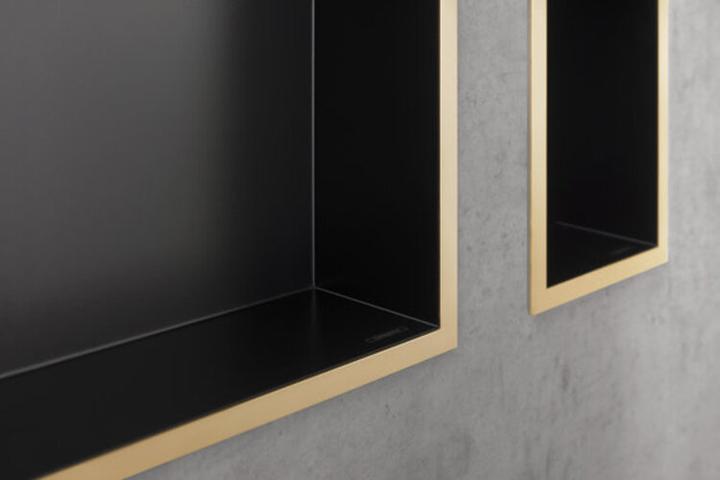 Produktbild hansgrohe HG Wandnische XtraStoris Individual ma-sw 300x300x100mm Designrahmen pol. go