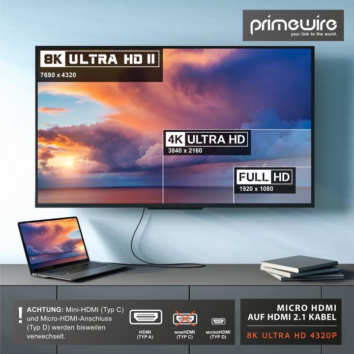 Produktbild Primewire Micro HDMI – HDMI (3 m, HDMI)