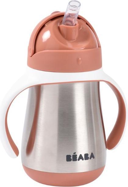 Image du produit Beaba Tasse à paille Inox 250ml terracotta