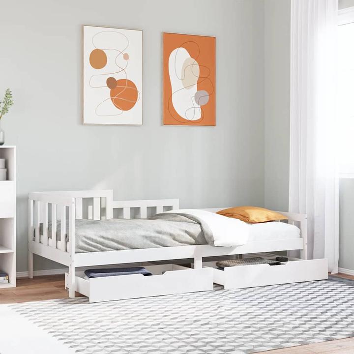Produktbild VidaXL Tagesbett Gästebett Bettsofa Schlafsofa Schubladen 90x190cm Massivholz (90 x 190 cm)