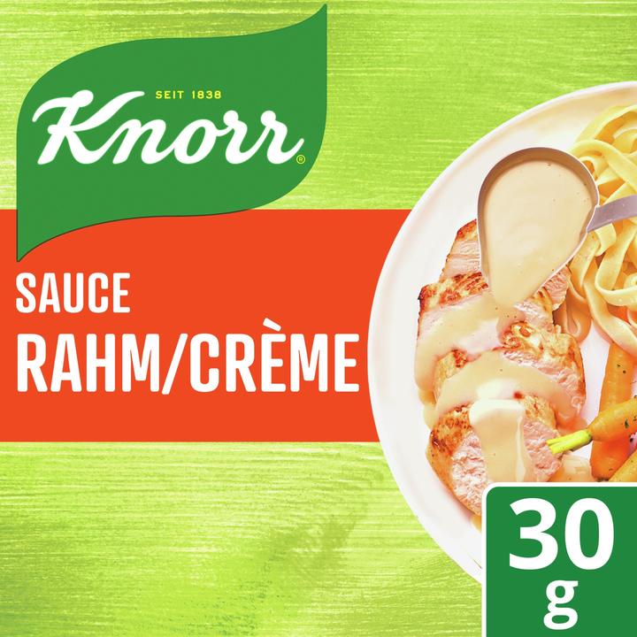 Produktbild Knorr Rahm Sauce Beutel, feine Rahmsauce für Fleisch, Gemüse oder Pasta, einfach & schnell zubereitet (30 g)