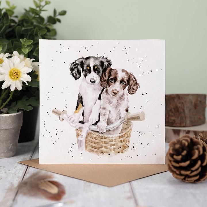 Produktbild Wrendale Design Karte Hunde Pfoten und Pedale (1 Stk.)