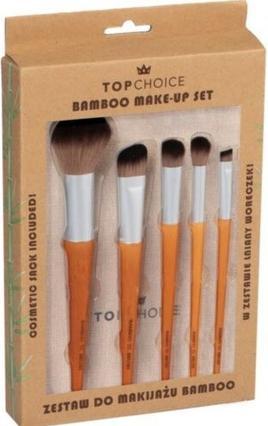 TOP Makeup Brush Set with Bamboo Handles 5 Pieces