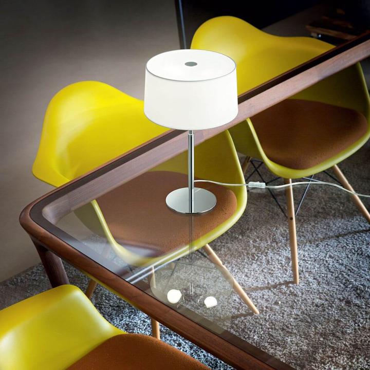 Actual product image Ideal lux HILTON G9 table lamp ⌀180mm white warm white 075525 (370 lm, G9)