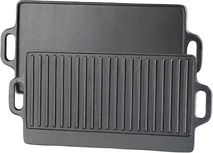 Produktbild Rosenstein & Söhne Gusseiserne Wende-Grillplatte für Ofen, Herd & Grill