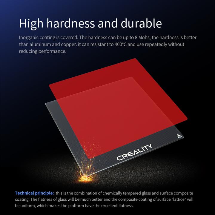 Actual product image Creality 240x220mm tempered glass plate for CR-200B