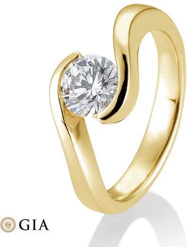 Breuning Ring Schwung 0,80-1,50 ct. (57, 750/18 K Gold)