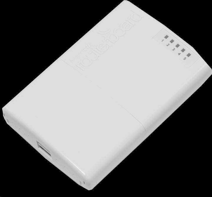 Actual product image MikroTik PowerBox, RB750P, PBr2 PowerBox 64MB RAM, 5xLAN (four with PoE, OUT), L4, outdoor, PS...