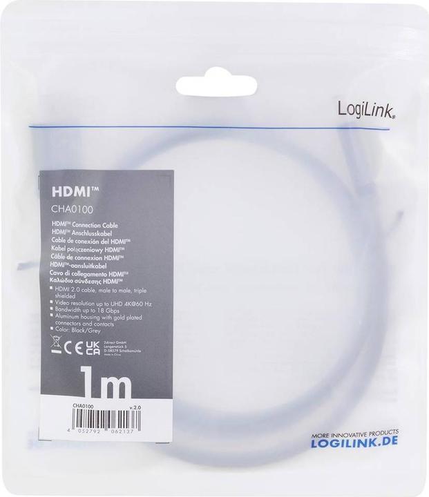 Actual product image LogiLink HDMI (Typ A) — HDMI (Typ A) (1 m, HDMI)