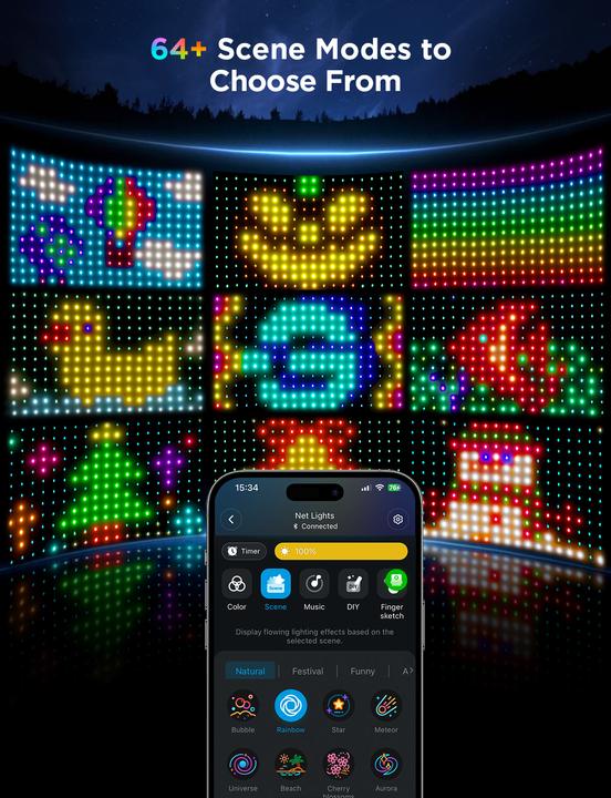 Produktbild Govee Net Lights (RGB, 145 cm, Outdoor)