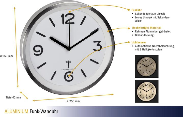Produktbild TFA Funk-Wanduhr (25.30 cm)