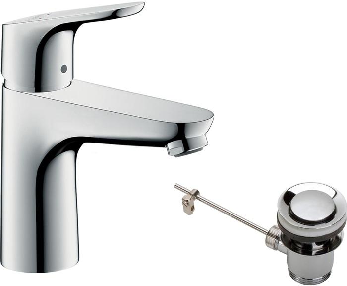 Produktbild hansgrohe Focus Einhebel-Waschtischarmatur 100 mit Zugstangen-Ablaufgarnitur
