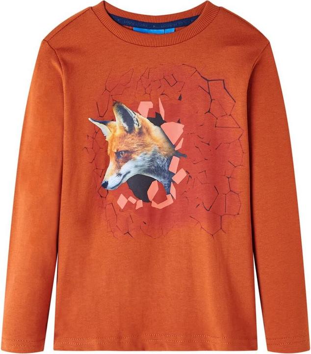 VidaXL Kinder-Langarmshirt Rostbraun 104,Material: 100 (104)