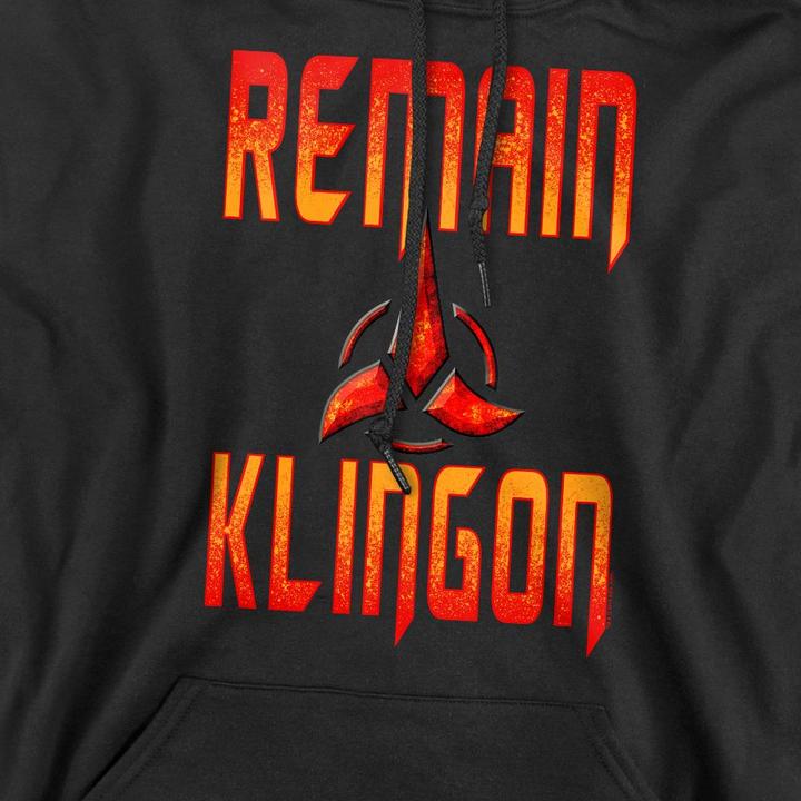 Immagine prodotto Universal Textiles Remain Klingon Felpa con Cappuccio Uomo (L)