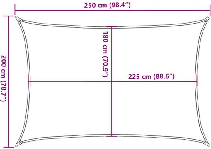 Image du produit VidaXL Sonnensegel (2 x 2,5 m)
