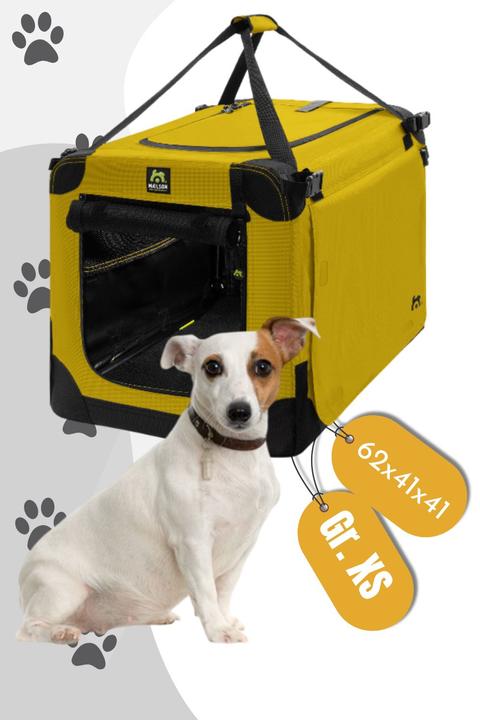 Produktbild Maelson Soft Kennel Hundebox in 3 Grössen - Saffron Yellow (Hund, Atmungsaktiv, Waschbar, Faltbar)