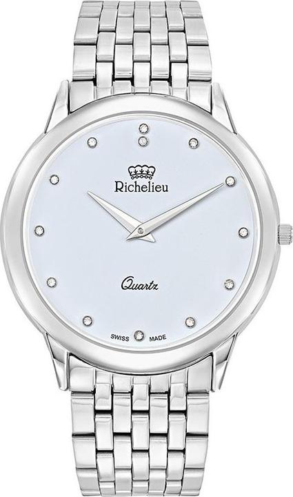Richelieu Klassische weisse Richelieu-Uhr (40 mm)