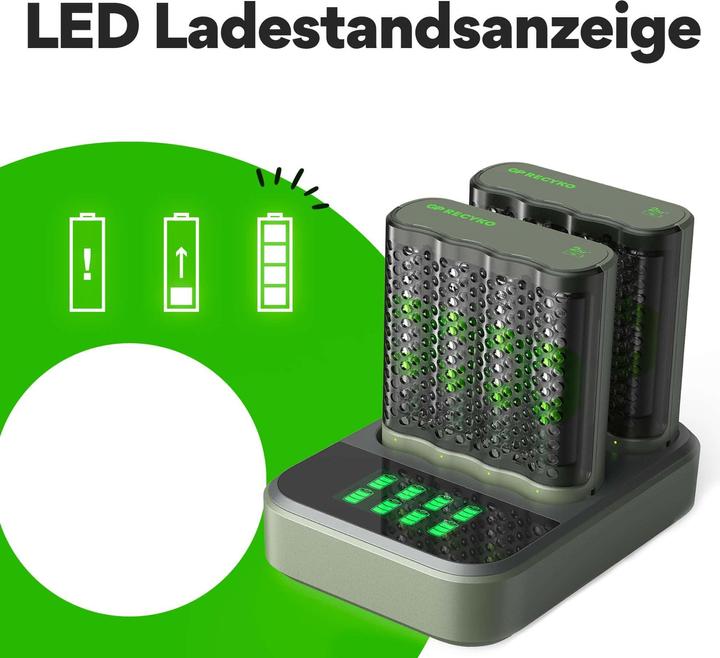 Produktbild GP Batteries Battery Recharger (1 Stk., AA, 2600 mAh, Ladegerät inkl. Akku)