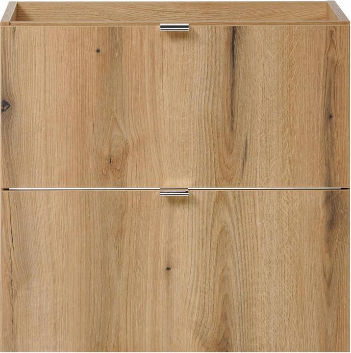 Produktbild En.Casa Waschtisch Skelbolu mit Schubladen 60x72x40 cm Eicheoptik/Schwarz