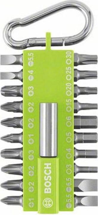 Actual product image Bosch Zubehör 21-piece screwdriver bit set with snap-hook (light green) Exhibitor version (HEX6, PH3, T20, T30, PH2, T15, SL4, PZ2, PZ3, PZ1, SL 5.5, HEX3, HEX4, HEX5, SL 6.5, T25, PH1)
