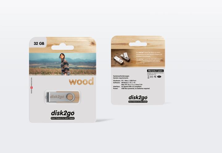 Produktbild Disk2go Wood (32 GB, USB-A)