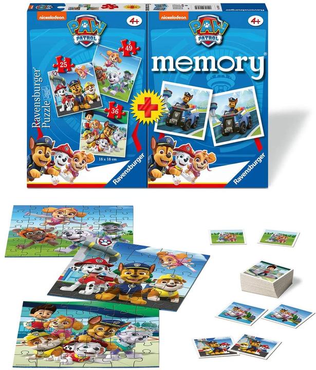 Produktbild Ravensburger RAV Paw Patrol Multipack 3 Puzzle/Memory 20823 (25 Teile)