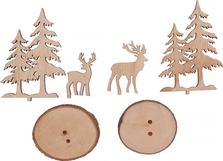 Image du produit VBS Motif à piquer en bois sur disque d'écorce, lot de 2