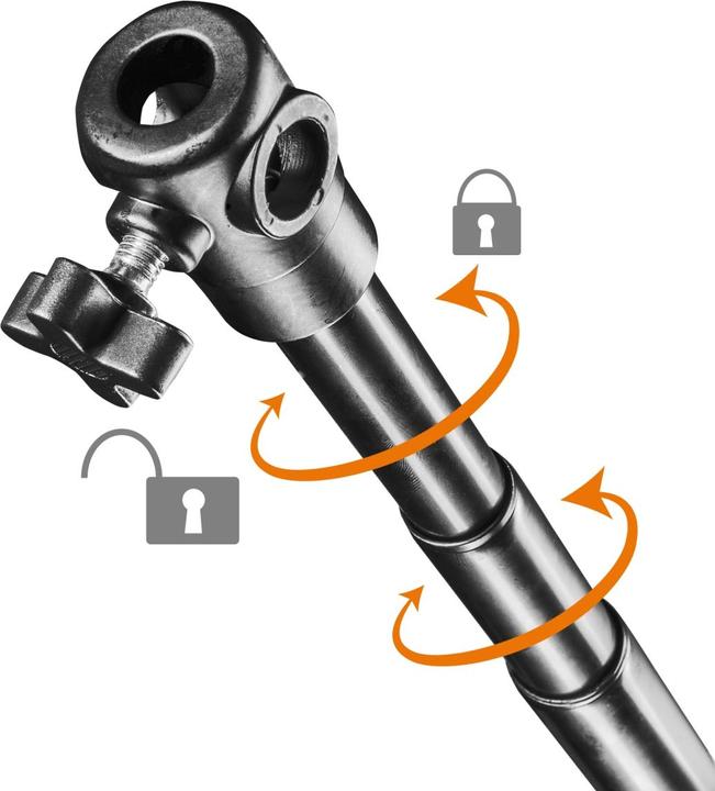 Immagine prodotto Walimex Sistema di sfondo telescopico 1,2 - 3m (120 cm, 256 cm)